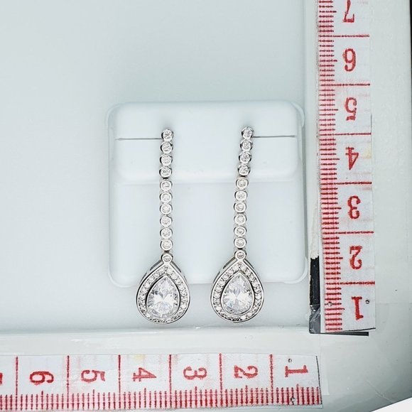 "925 Sterling Silver Cubic Zircon Earrings, UU1P7A7023 - Picture 11 of 11